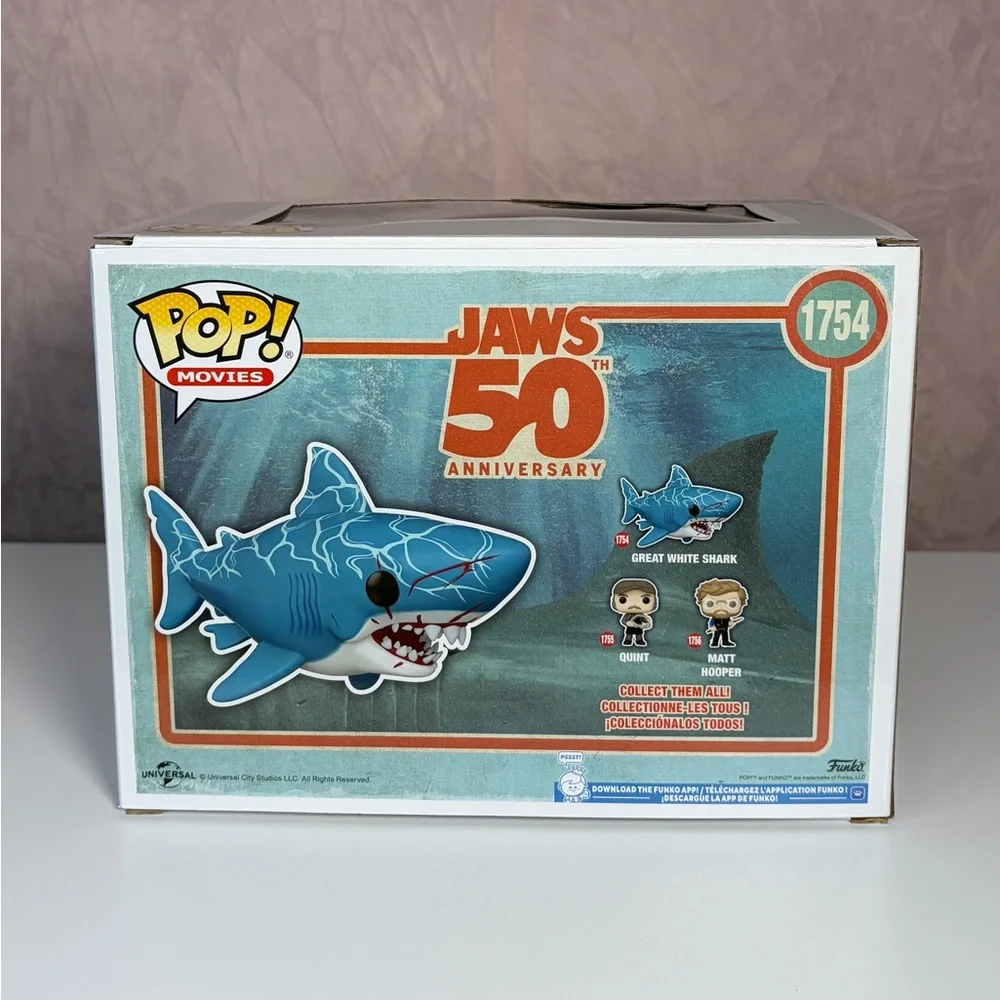 Funko JAWS 50th Anniversary Great White Shark Blue Pop 1754